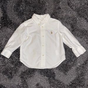 Off white Polo Long Sleeve Shirt 9-12 months boy